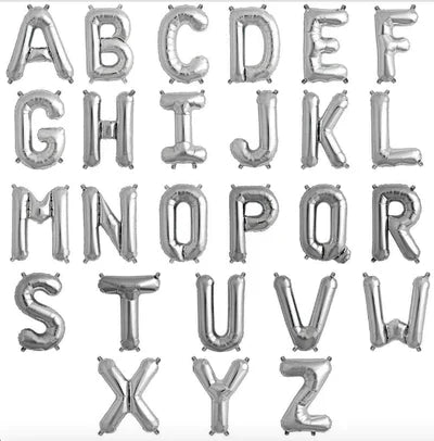 34" Silver Foil Balloon Letter