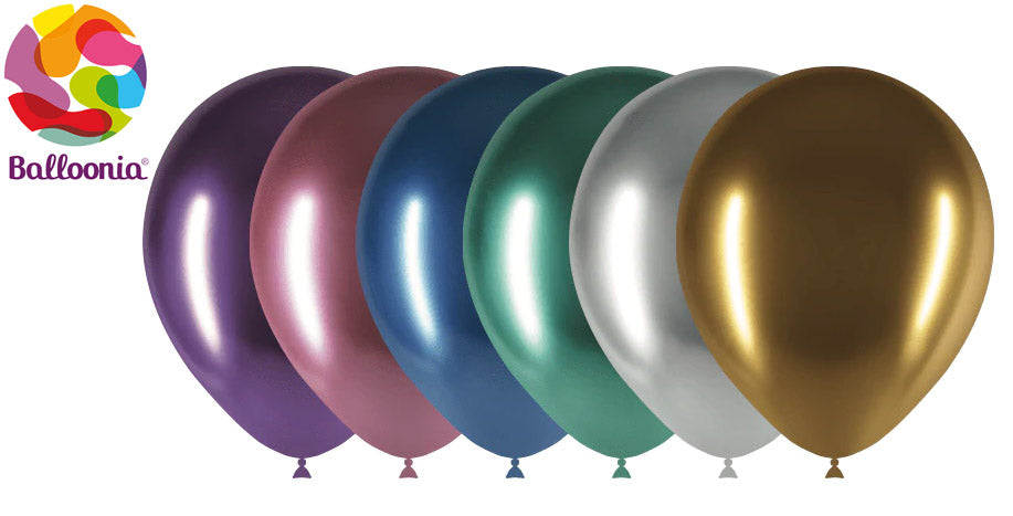 Balloonia 12" Brilliant Assorted Latex Balloons - 50ct