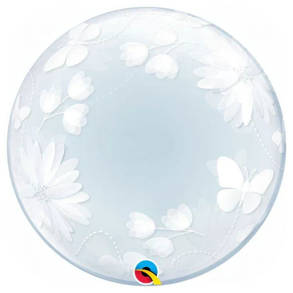 Qualatex 22" Flower Print Deco Bubble balloon-Pk