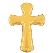 Betallic 44" Gold Cross Foil Balloon