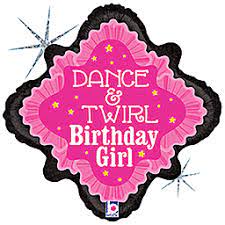 Betallic 18" Happy Birthday Dance & Twirl Foil Balloon