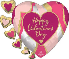 24in HVD Satin Abstract Marble (PKG) SuperShape Foil Balloon - Anagram