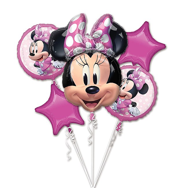 Anagram Minnie Bouquet Foil Balloons 5ct