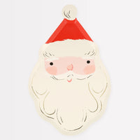 MERI MERI Jolly Christmas Santa Paper Plates (x 8)