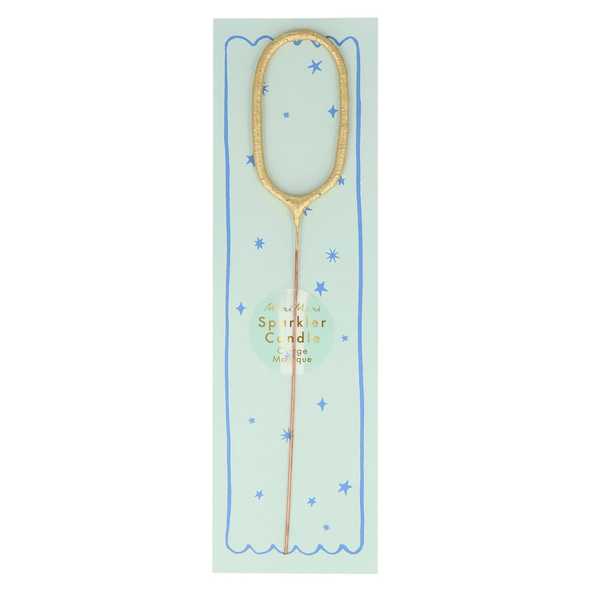 MERI MERI Gold Sparkler Number 0 Birthday Candles