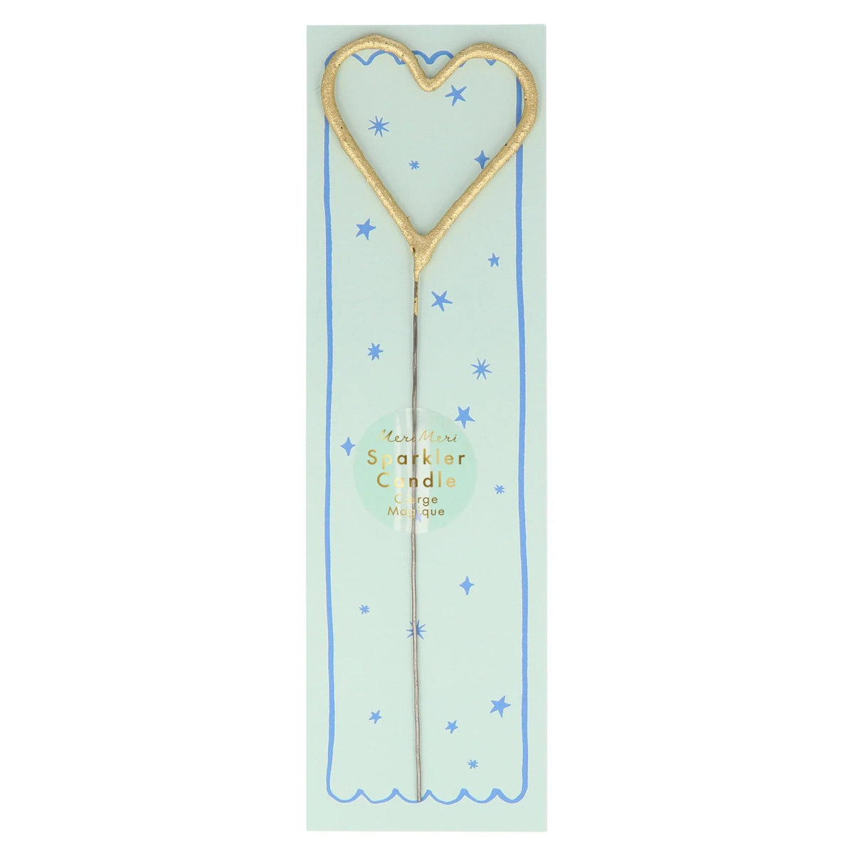 MERI MERI Gold Sparkler Heart Birthday Candle