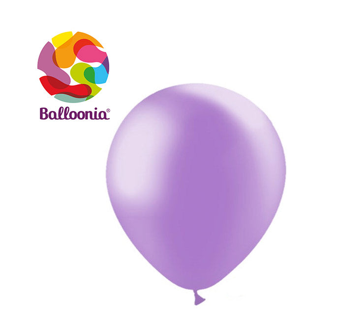 Balloonia 12" Latex Metallic Lavender 50ct